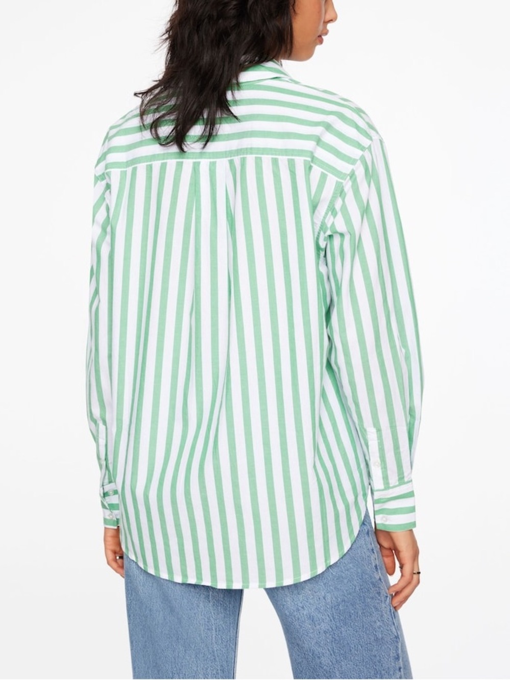 Dynamite Green & White Striped Button-Down Shirt - Picture 2 of 6